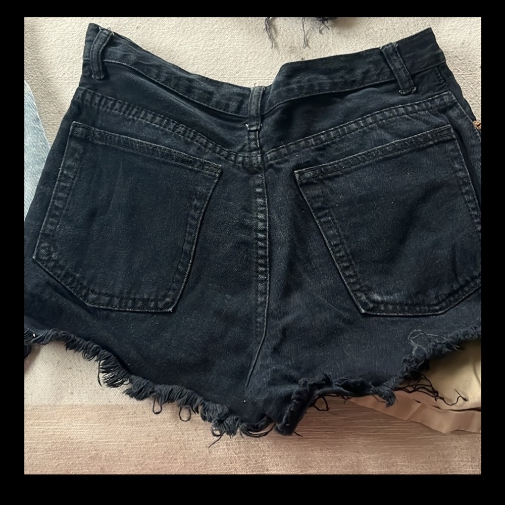 Black Denim Women's Shorts